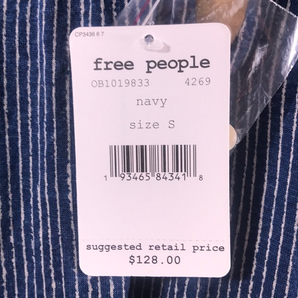Free People navy knit tunic top, S NWT - Picture 9 of 11